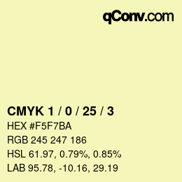 Color code: CMYK 1 / 0 / 25 / 3 | qconv.com