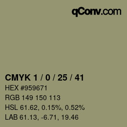颜色代码: CMYK 1 / 0 / 25 / 41 | qconv.com
