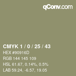 Color code: CMYK 1 / 0 / 25 / 43 | qconv.com