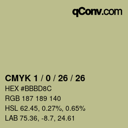 Color code: CMYK 1 / 0 / 26 / 26 | qconv.com