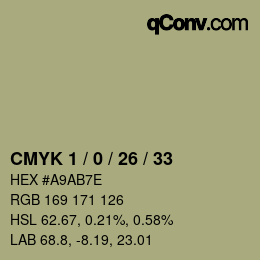 カラーコード: CMYK 1 / 0 / 26 / 33 | qconv.com