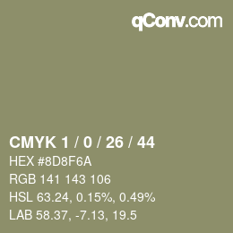 Color code: CMYK 1 / 0 / 26 / 44 | qconv.com