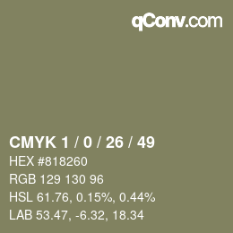 Color code: CMYK 1 / 0 / 26 / 49 | qconv.com