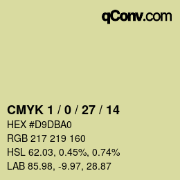 カラーコード: CMYK 1 / 0 / 27 / 14 | qconv.com