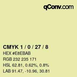 Color code: CMYK 1 / 0 / 27 / 8 | qconv.com