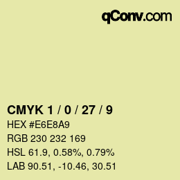 Color code: CMYK 1 / 0 / 27 / 9 | qconv.com