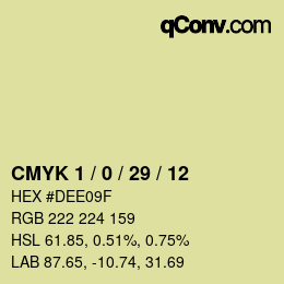 Color code: CMYK 1 / 0 / 29 / 12 | qconv.com