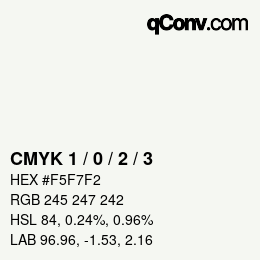 Farbcode: CMYK 1 / 0 / 2 / 3 | qconv.com