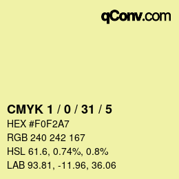 Color code: CMYK 1 / 0 / 31 / 5 | qconv.com