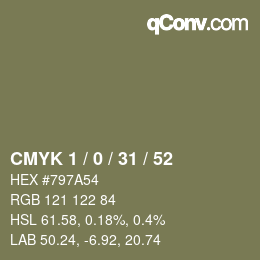 Color code: CMYK 1 / 0 / 31 / 52 | qconv.com