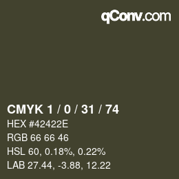 Color code: CMYK 1 / 0 / 31 / 74 | qconv.com