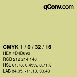 颜色代码: CMYK 1 / 0 / 32 / 16 | qconv.com