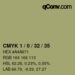 カラーコード: CMYK 1 / 0 / 32 / 35 | qconv.com