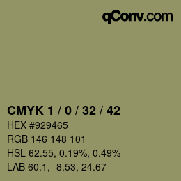 颜色代码: CMYK 1 / 0 / 32 / 42 | qconv.com