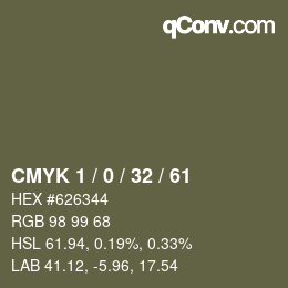 Color code: CMYK 1 / 0 / 32 / 61 | qconv.com