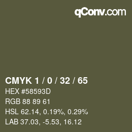 Color code: CMYK 1 / 0 / 32 / 65 | qconv.com