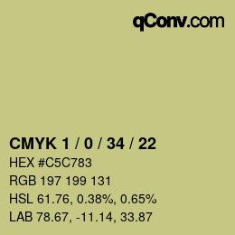 颜色代码: CMYK 1 / 0 / 34 / 22 | qconv.com
