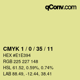 Color code: CMYK 1 / 0 / 35 / 11 | qconv.com