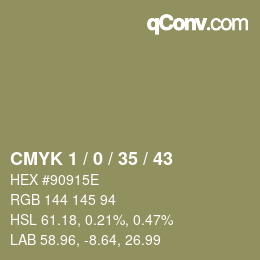Color code: CMYK 1 / 0 / 35 / 43 | qconv.com