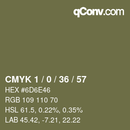 颜色代码: CMYK 1 / 0 / 36 / 57 | qconv.com