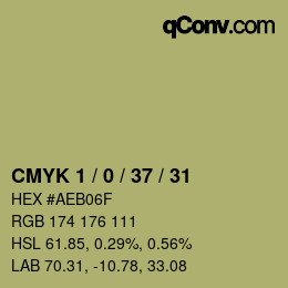 カラーコード: CMYK 1 / 0 / 37 / 31 | qconv.com