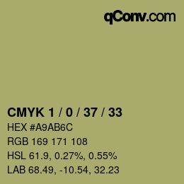 カラーコード: CMYK 1 / 0 / 37 / 33 | qconv.com