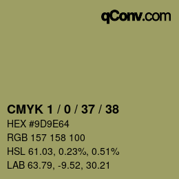 カラーコード: CMYK 1 / 0 / 37 / 38 | qconv.com