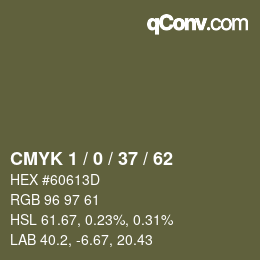 颜色代码: CMYK 1 / 0 / 37 / 62 | qconv.com