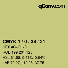 カラーコード: CMYK 1 / 0 / 38 / 21 | qconv.com