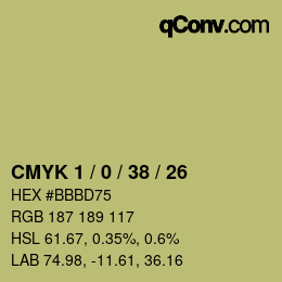 カラーコード: CMYK 1 / 0 / 38 / 26 | qconv.com