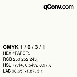Color code: CMYK 1 / 0 / 3 / 1 | qconv.com
