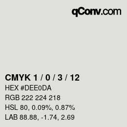 Color code: CMYK 1 / 0 / 3 / 12 | qconv.com