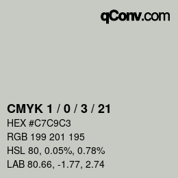 Color code: CMYK 1 / 0 / 3 / 21 | qconv.com