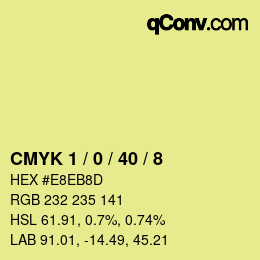 Color code: CMYK 1 / 0 / 40 / 8 | qconv.com
