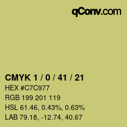 カラーコード: CMYK 1 / 0 / 41 / 21 | qconv.com