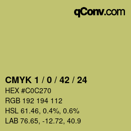颜色代码: CMYK 1 / 0 / 42 / 24 | qconv.com