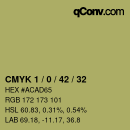 カラーコード: CMYK 1 / 0 / 42 / 32 | qconv.com