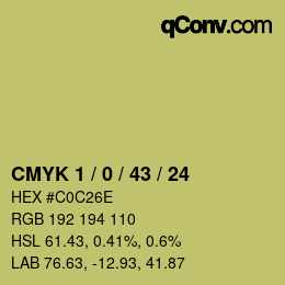 颜色代码: CMYK 1 / 0 / 43 / 24 | qconv.com