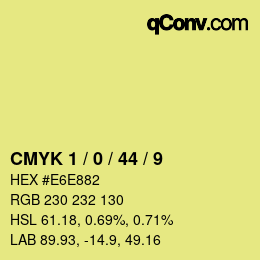 カラーコード: CMYK 1 / 0 / 44 / 9 | qconv.com