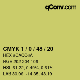 颜色代码: CMYK 1 / 0 / 48 / 20 | qconv.com