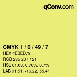 Color code: CMYK 1 / 0 / 49 / 7 | qconv.com