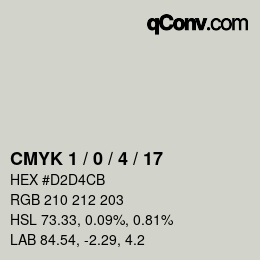 Color code: CMYK 1 / 0 / 4 / 17 | qconv.com