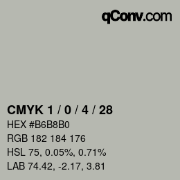 Color code: CMYK 1 / 0 / 4 / 28 | qconv.com