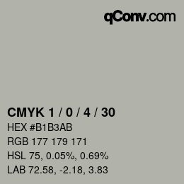 Color code: CMYK 1 / 0 / 4 / 30 | qconv.com