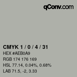颜色代码: CMYK 1 / 0 / 4 / 31 | qconv.com