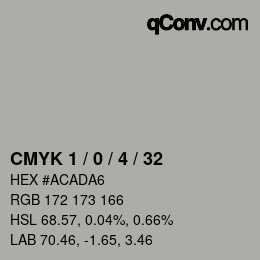 Color code: CMYK 1 / 0 / 4 / 32 | qconv.com