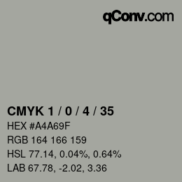 Color code: CMYK 1 / 0 / 4 / 35 | qconv.com