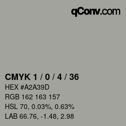 Color code: CMYK 1 / 0 / 4 / 36 | qconv.com