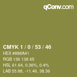 Color code: CMYK 1 / 0 / 53 / 46 | qconv.com