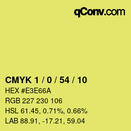 カラーコード: CMYK 1 / 0 / 54 / 10 | qconv.com
